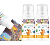 Pegamento Puzzle Transparente,2pcs Pegamento para Rompecabezas,Pegamento para Puzzle con Aplicador Esponja,Sellador de Rompecabezas,con Cabezal de Esponja,No Tóxico y de Secado Rápido,60ml