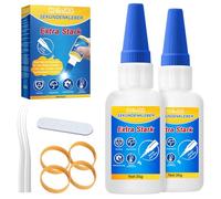 Pegamento superfuerte para zapatos, 2 unidades, extra fuerte, resistente al agua, transparente, adhesivo para suela con punta antisecado, Super Glue para vidrio, plástico, piedra, madera, mucho más y