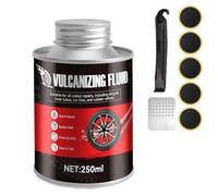 Pegamento Vulcanizante, Pegamento Neumatico, Kit Repara Pinchazos, Pegamento Vulcanizante Neumaticos para Reparación de Grietas, Desgarros y Daños en Neumáticos, 250ML