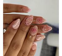 Pegamentos falsos de acrílico artificial para diseños artísticos, pegamentos acrílicos para mujeres, transparentes