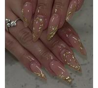 Pegamentos falsos de acrílico artificial para diseños artísticos, pegamentos acrílicos para mujeres, transparentes