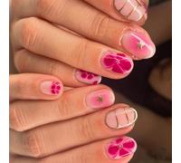 Pegamentos falsos de acrílico artificial para diseños artísticos, pegamentos acrílicos para mujeres, transparentes