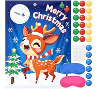 pegar la nariz al reno navidad cola juegos de fiesta actividades infantiles | pegar la nariz al reno navidad cola juegos de fiesta actividades infantiles pegatinas decoraciones navideñas aulas escolares