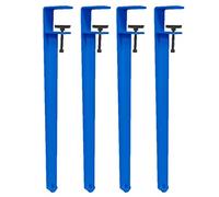 Pegas de abrazadera de mesa de forma de metal F ajustable para muebles de bricolaje 4x patas de hierro con almohadilla de protección y llave Allen ideal para mesa de café consola de escritorio de