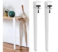 Pegas de mesa de hierro de forma F de forma ajustable 2 piezas de muebles de metal extraíbles y de bricolaje Piernas para mesa de café y consola sin diseño de perforación de 71 cm patas de abrazadera