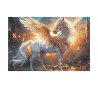 Pegaso Unicornio Rompecabezas 1000 Piezas Cartón Grueso para Coleccionistas Animal Mascota Noches De Cita Mejora Concentración Ocio En Casa Regalo Reyes Magos 1000 PCS