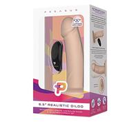 Pegasus - Consolador de control remoto recargable de 16,5 cm y arnés ajustable