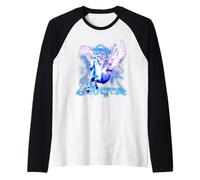 Pegasus Flying Horse Cosmic Universe Fantasy Design Camiseta Manga Raglan