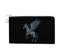 Pegasus - Monedero de caballo negro con cremallera