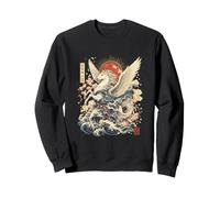 Pegasus Ukiyo-e Ola Japonesa y Arte Mito de Sakura Sudadera