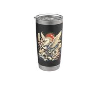Pegasus Ukiyo-e Ola japonesa y arte mito de Sakura Vaso térmico de acero inoxidable de doble pared