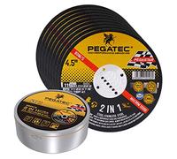 PEGATEC Juego de 25 ruedas de corte de calidad, 4 1/2 x 0,04 x 7/8 pulgadas, ruedas de corte agresiva de acero inoxidable para molinillos de ángulo, corte de metal de uso general (10,3 cm).