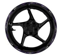 Pegatina 17 Pulgadas para Cubo Rueda Delantera Trasera Motocicleta Pegatinas Reflectantes Impermeables Llanta para Yamaha MT-07(Style 16)