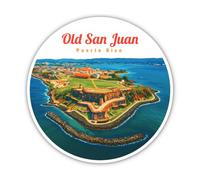 Pegatina: 200 mm, 1 unidad, diseño de San Juan Puerto Rico, para pared y vehículo