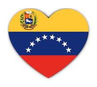 Pegatina: 200 mm, 1 unidad, vinilo con forma de corazón, bandera de Venezuela, 200 mm, resistente a la intemperie, coche, portátil, barco