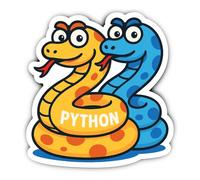 Pegatina: 300 mm, 1 pieza - adhesivo de pared gigante de Python para áreas de desarrollo