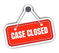 Pegatina: 300 mm, 1 pieza - enorme cartel redondo de la firma CASE CLOSED