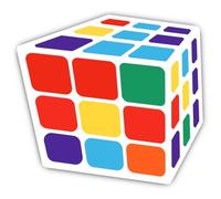 Pegatina: 300 mm, 1 unidad, gigante pared cubo mágico, pegatina para juegos para puerta de coche
