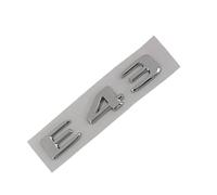 Pegatina 3D ABS con Letras cromadas Negras for Coche, Emblema for Maletero Trasero, Compatible con Clase E W213 W212 E43 E53 E63, Accesorio con Logotipo(E43 Chrome)