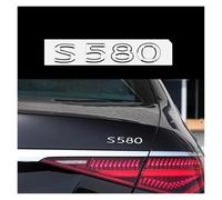 Pegatina 3D for el maletero del coche, compatible con los emblemas S450, S480, S500, S580 y S680.(Silver-S580)