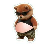 Pegatina 3D Para El Vientre De Sh.iba I.nu, Suministros Pequeños Y Para Álbumes De Recortes, Material Suave Y Flexible, Pegatinas Para Ventana De Coche Para Cachorros, Lindo Paquete De Pegatina