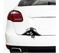 Pegatina 3D Peeking Monster 21 x 11 cm para coche, maletero, portón trasero, luna de coche, portátil, autoadhesiva, resistente al lavado K140 (negro brillante)