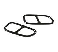 Pegatina Adhesiva Para CLA C117 2013-2016 Marco Decorativo Acero Inoxidable Garganta Tubo Escape Coche(Negro)