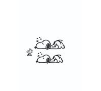 Pegatina adhesiva Snoopy con Woodstock - Peanuts - Perro ideal para coche, moto, scooter, camión, PC portátil - Comics Decal - de vinilo de alta calidad - Kit de 3 piezas. 2 Snoopy y un Woodstock