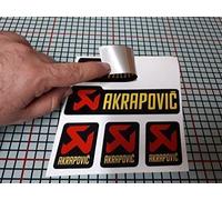 Pegatina Adhesivo Sticker ADESIVO AUFKLEBER Decals AUTOCOLLANTS Compatible con AKRAPOVIC Tubo Escape Aluminio Alta Temperatura + 180 º Vinilo Laminado Moto Coche Ref 2