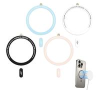 Pegatina Anillo para Magsafe, 4 Piezas Universal Anillo Magnetico Movil Metal Ring Sticker Teléfonos Adhesivo Cargador Inalámbrico Adaptador Soporte de Coche para iPhone 17 16 15 14 13 12 11 Android