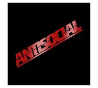 Pegatina antisocial for coche, diseño de letras de personalidad, for carrocería, ventana, parachoques, motocicleta, vinilo, accesorios(Red,20x3cm)