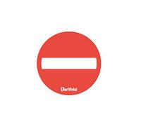 Pegatina autoadhesiva de advertencia prohibido el paso (10 unidades)