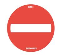 Pegatina autoadhesiva de suelo prohibido el paso para suelos lisos (2 unidades)