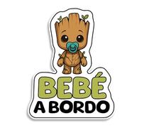 Pegatina Bebe a Bordo Coche, Pegatinas Coche, Bebé Superhéroe, Pegatinas de Bebe a Bordo, Pegatina Resistente a UV e Impermeable
