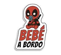 Pegatina Bebe a Bordo Coche, Superhéroe a bordo, Pegatinas Coche, Pegatinas de Bebe a Bordo, Pegatina Resistente a UV e Impermeable