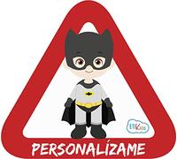 Pegatina Bebé a Bordo personalizable. Adhesivo vinilo para coche o moto. Sticker 15 x 13'7 cm.