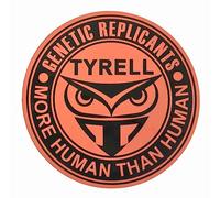 Pegatina Blade Runner Tyrell Corporation Replicantes genéticos Impermeable y resistente a los rayos UV Etiqueta de PVC (75 mm)
