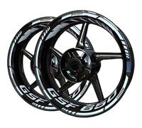 Pegatina Borde Ruedas Cinta Adhesiva Reflectante para Llantas De Motocicleta para Suzuki GSF650 GSF 650 Bandit, Juego Completo. Calcomanías Ruedas(Color 1)