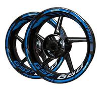 Pegatina Borde Ruedas Cinta Adhesiva Reflectante para Llantas De Motocicleta para Suzuki GSF650 GSF 650 Bandit, Juego Completo. Calcomanías Ruedas(Color 5)