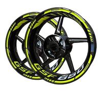 Pegatina Borde Ruedas Cinta Adhesiva Reflectante para Llantas De Motocicleta para Suzuki GSF650 GSF 650 Bandit, Juego Completo. Calcomanías Ruedas(Color 4)