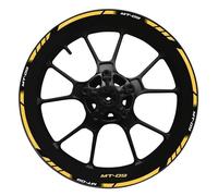 Pegatina Borde Ruedas Pegatinas para Llantas De 17 Pulgadas De Motocicleta para Yamaha MT09, MT 09, MT-09, Juego Completo De Pegatinas Reflectantes para Buje De Rueda. Calcomanías Ruedas(Color 24)