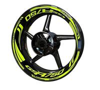 Pegatina Borde Ruedas Pegatinas para Llantas De Motocicleta para Suzuki GSR750 GSR 750, Juego Completo De Pegatinas con Franjas para Llantas Interiores Y Exteriores. Calcomanías Ruedas(Color 5)