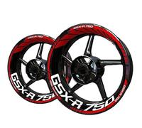Pegatina Borde Ruedas Pegatinas para Llantas De Motocicleta para Suzuki GSXR 750 GSXR750, Juego Completo De Pegatinas Reflectantes para Llantas. Kit De Decoración. Calcomanías Ruedas(Color 2)