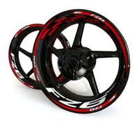 Pegatina Borde Ruedas Pegatinas para Llantas De Motocicleta para Yamaha FZ6 FZ 6 Juego Completo De Pegatinas para Llantas Y Bujes Calcomanías Ruedas(Color 4)