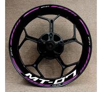 Pegatina Borde Ruedas Pegatinas para Llantas De Motocicleta para Yamaha MT07 MT-07 MT 07, Juego Completo De Pegatinas Reflectantes para Buje De Rueda. Calcomanías Ruedas(Color 17)