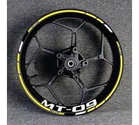 Pegatina Borde Ruedas Pegatinas para Llantas De Motocicleta para Yamaha MT09, MT 09, MT-09, Juego Completo De Pegatinas Reflectantes para Buje De Rueda. Calcomanías Ruedas(Color 7)