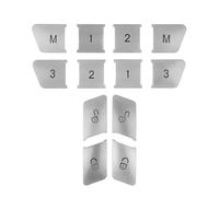 Pegatina Botones Coche Compatible Con Benz Para Clase C W246 2010-2014 Para GLK Clase W166 2008-2014 Botón Desbloqueo Coche Etiqueta Cubierta Embellecedora Lentejuelas(Silver,Size2)