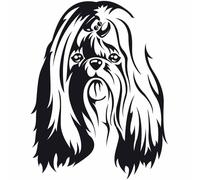 Pegatina canina decorativa de Shih Tzu