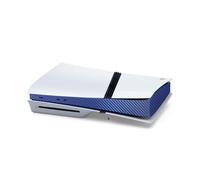 Pegatina Central para PS5 Pro, Consola de Juegos Cinta Adhesiva Central Película de Protección de la Parte Central Accesorios (Fibra de Carbono Azul)