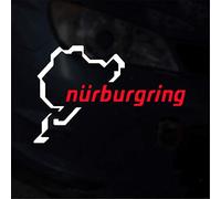 Pegatina Coche ILLEST La ventana de vinilo Nurburgring Car Racing Track Decal Sign Sticker Car Sticker Pegatinas De De Coches (White, One Size)